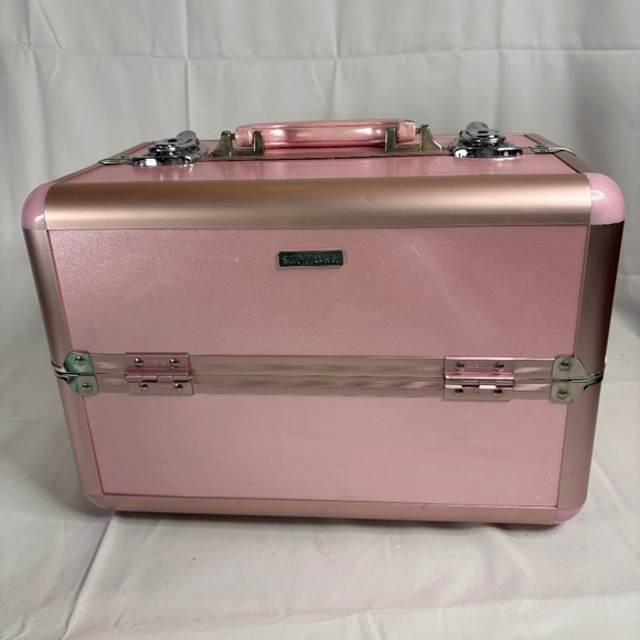 Sephora Other - Sephora Professional Pink Metro Travel Train Hard Case Cosmetic Organizer W/KEY